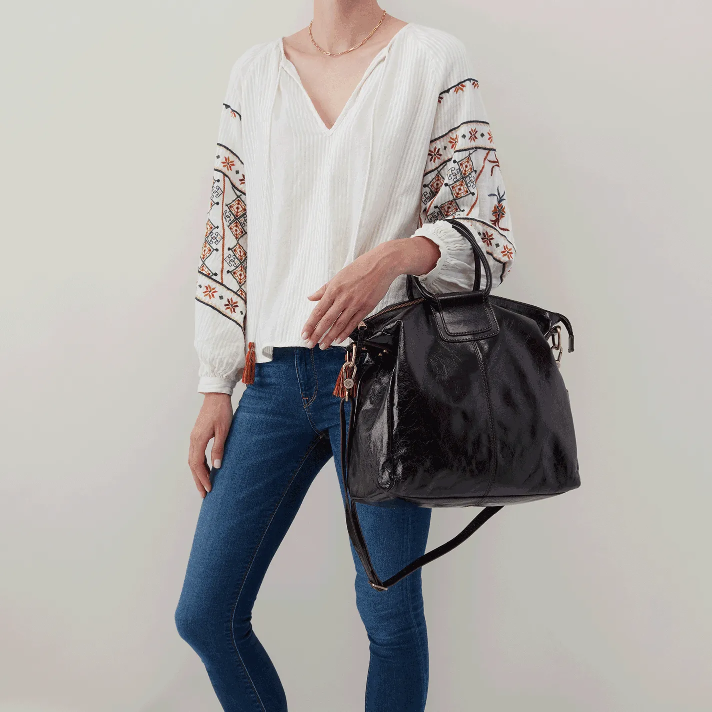 Sheila Large Satchel Black