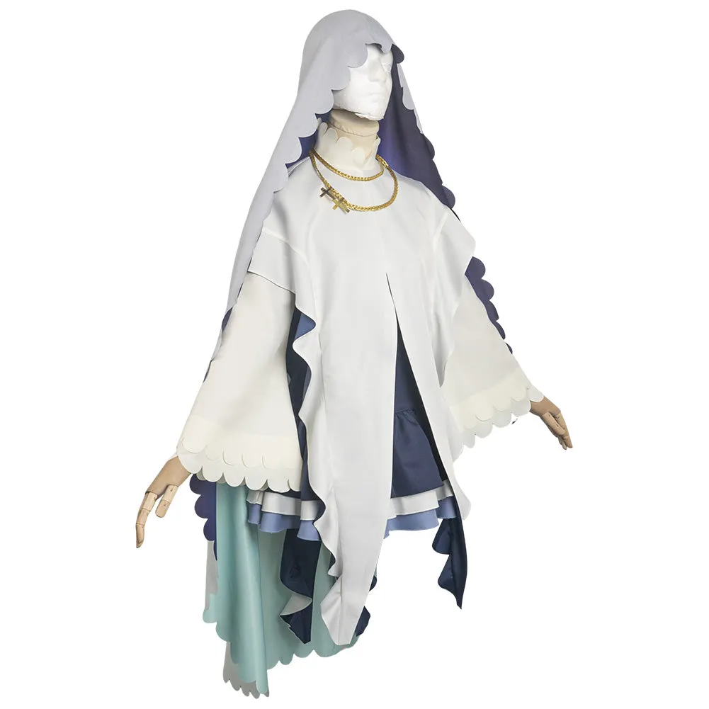 Shiro Seijo To Kuro Bokushi Saint Cecilia and Pastor Lawrence Cecilia Cosplay Costume Outfits Halloween Carnival Suit