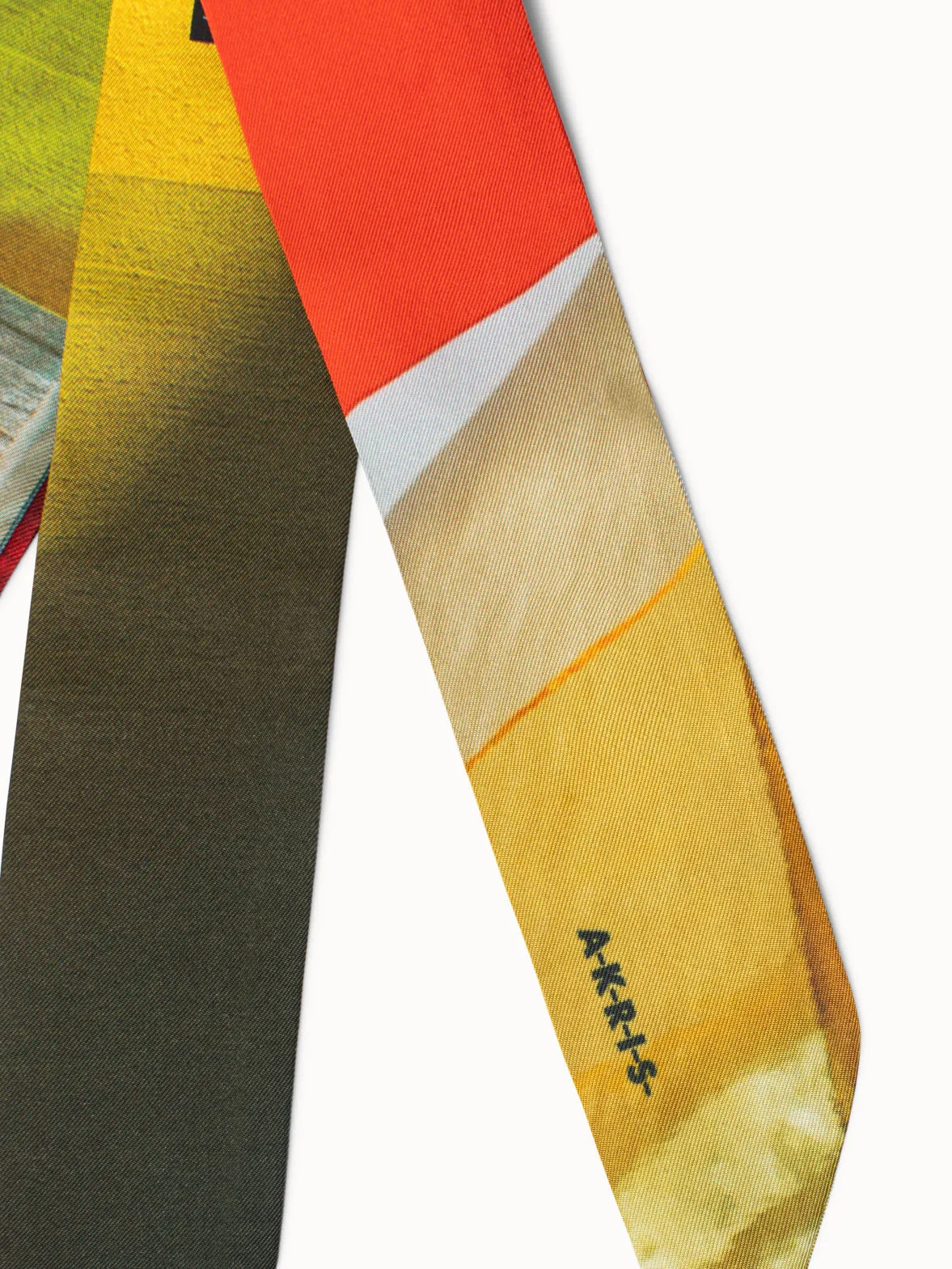 Silk Twill Liquid Light Print Twilly