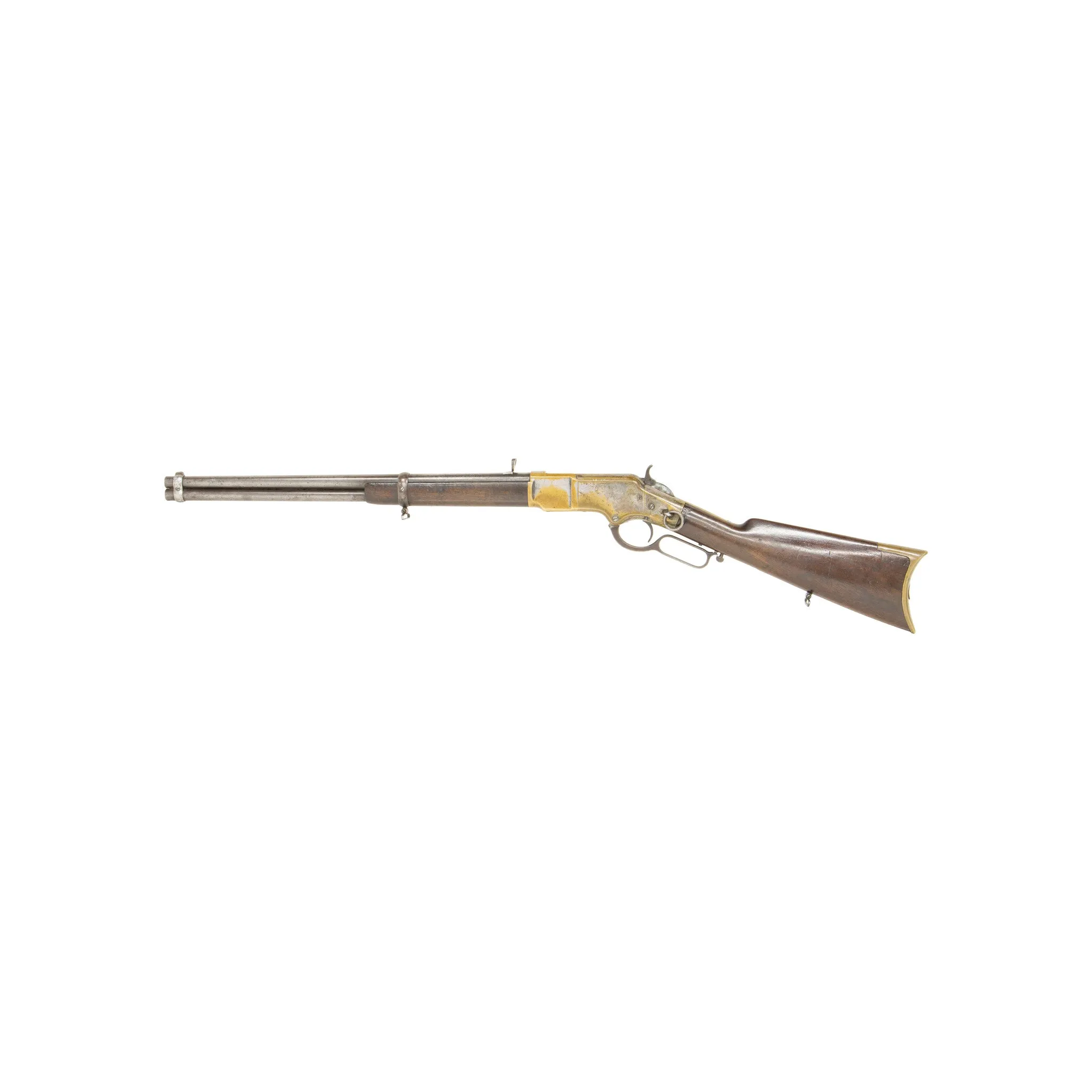 Silver Plated Second Model Winchester 1866 Saddle Ring Carbine