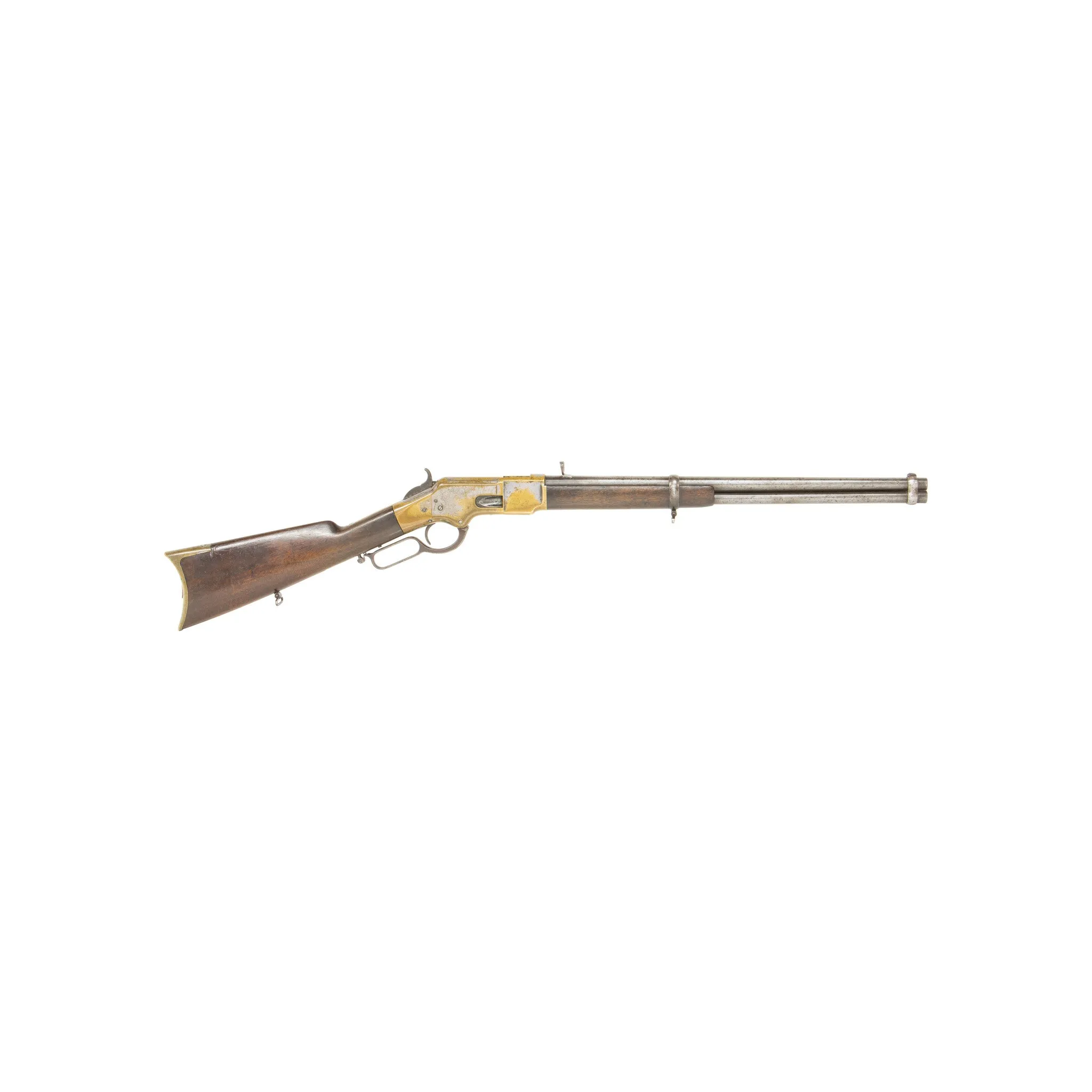Silver Plated Second Model Winchester 1866 Saddle Ring Carbine