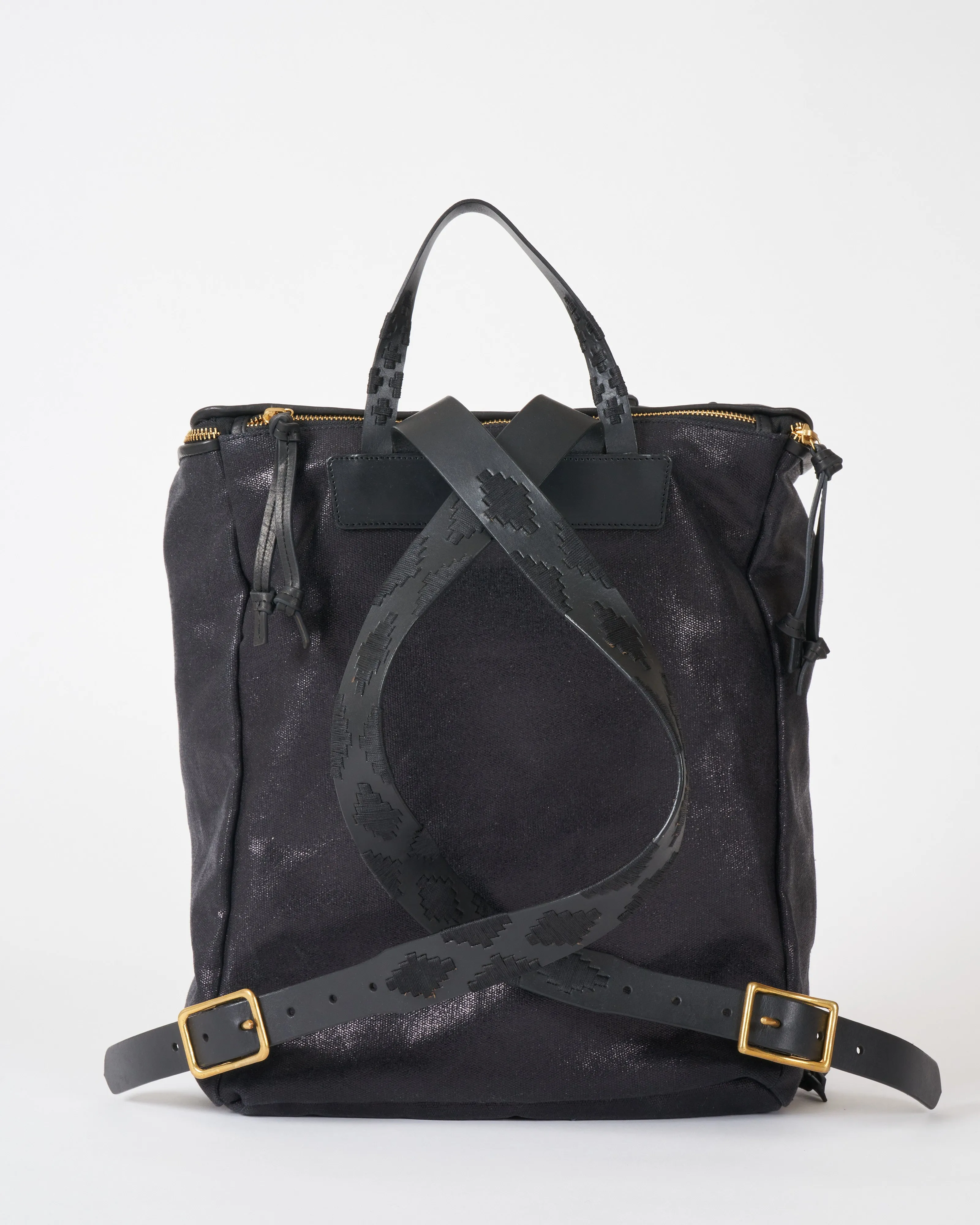 slick black backpack