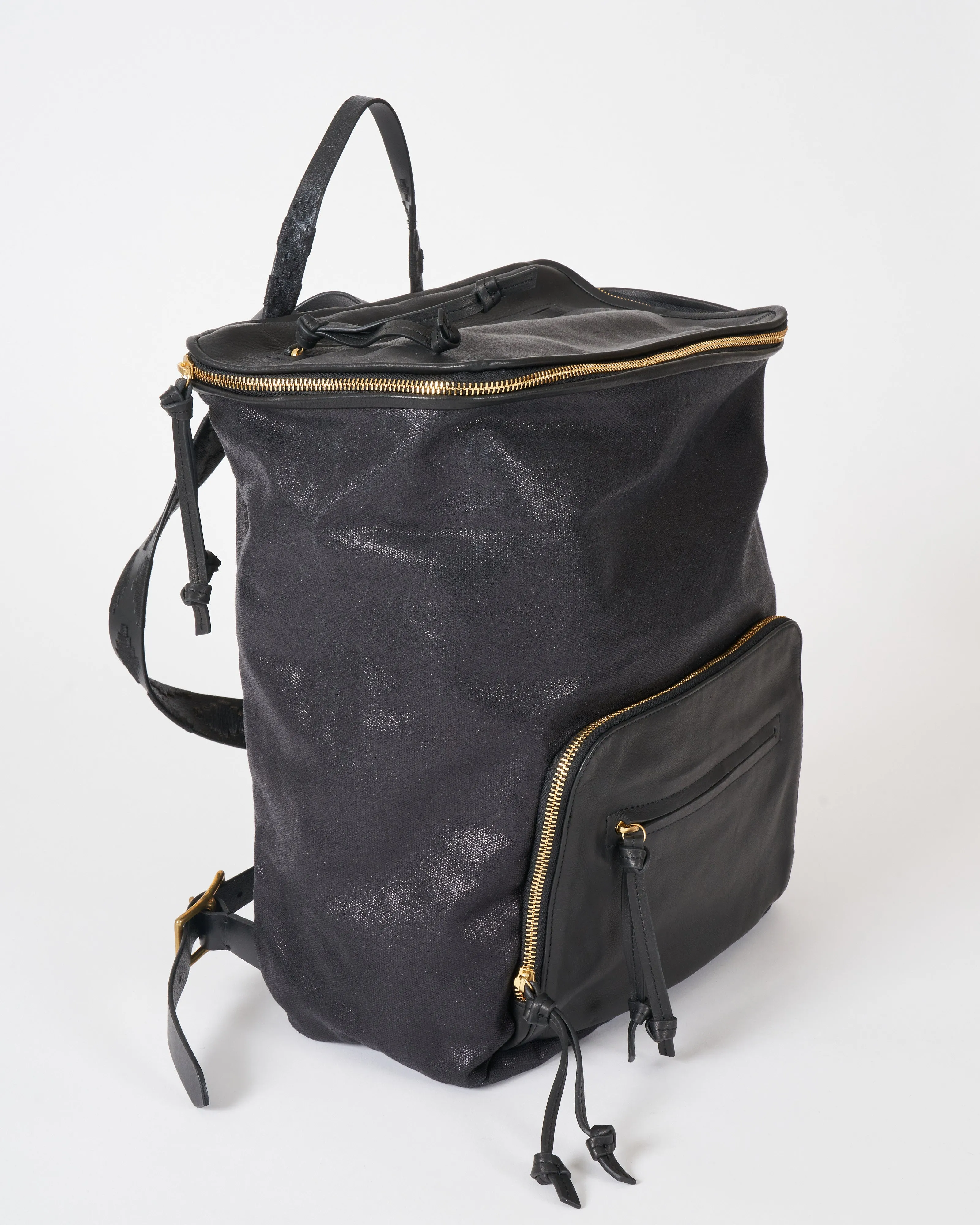 slick black backpack