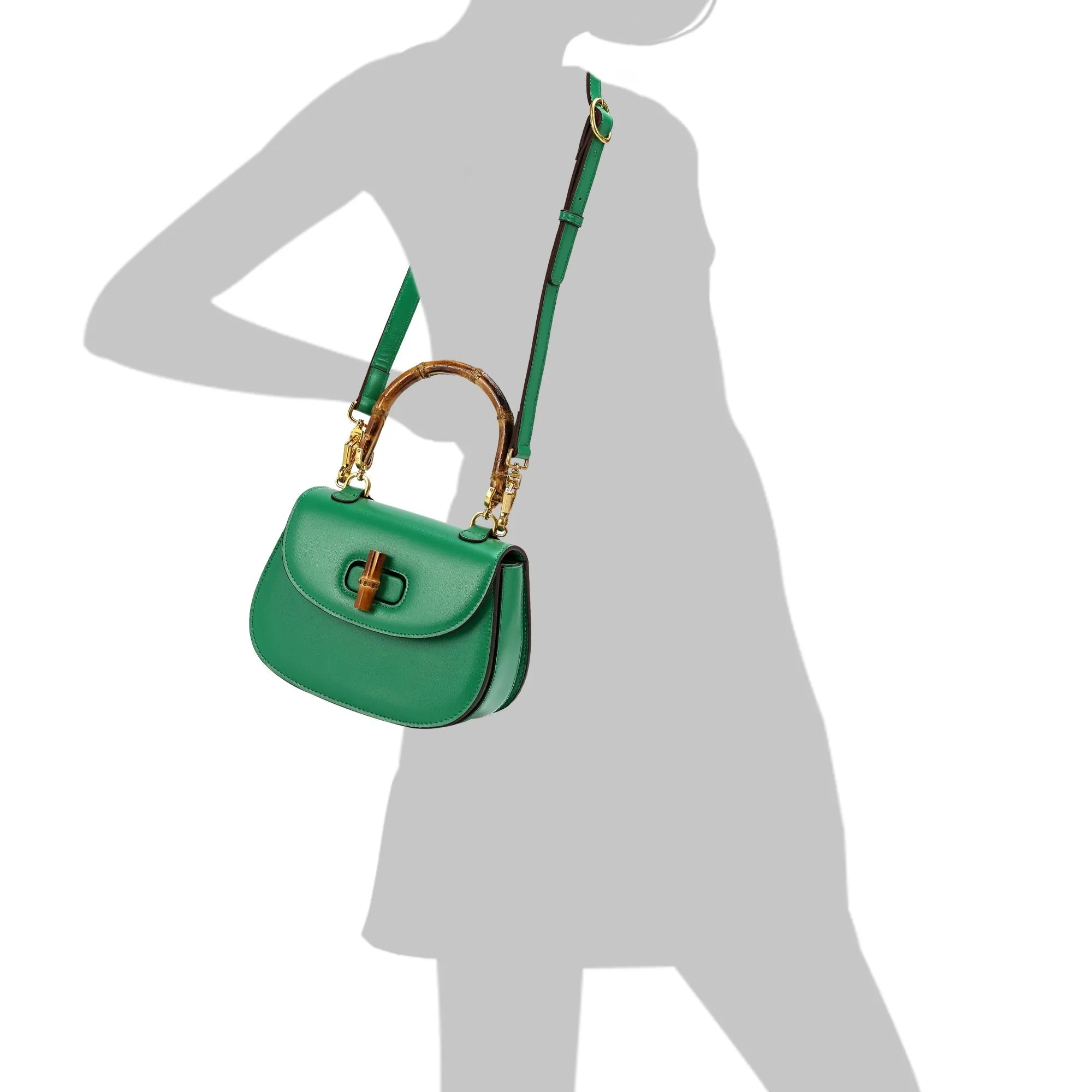 Smooth Leather Satchel/Shoulder Bag