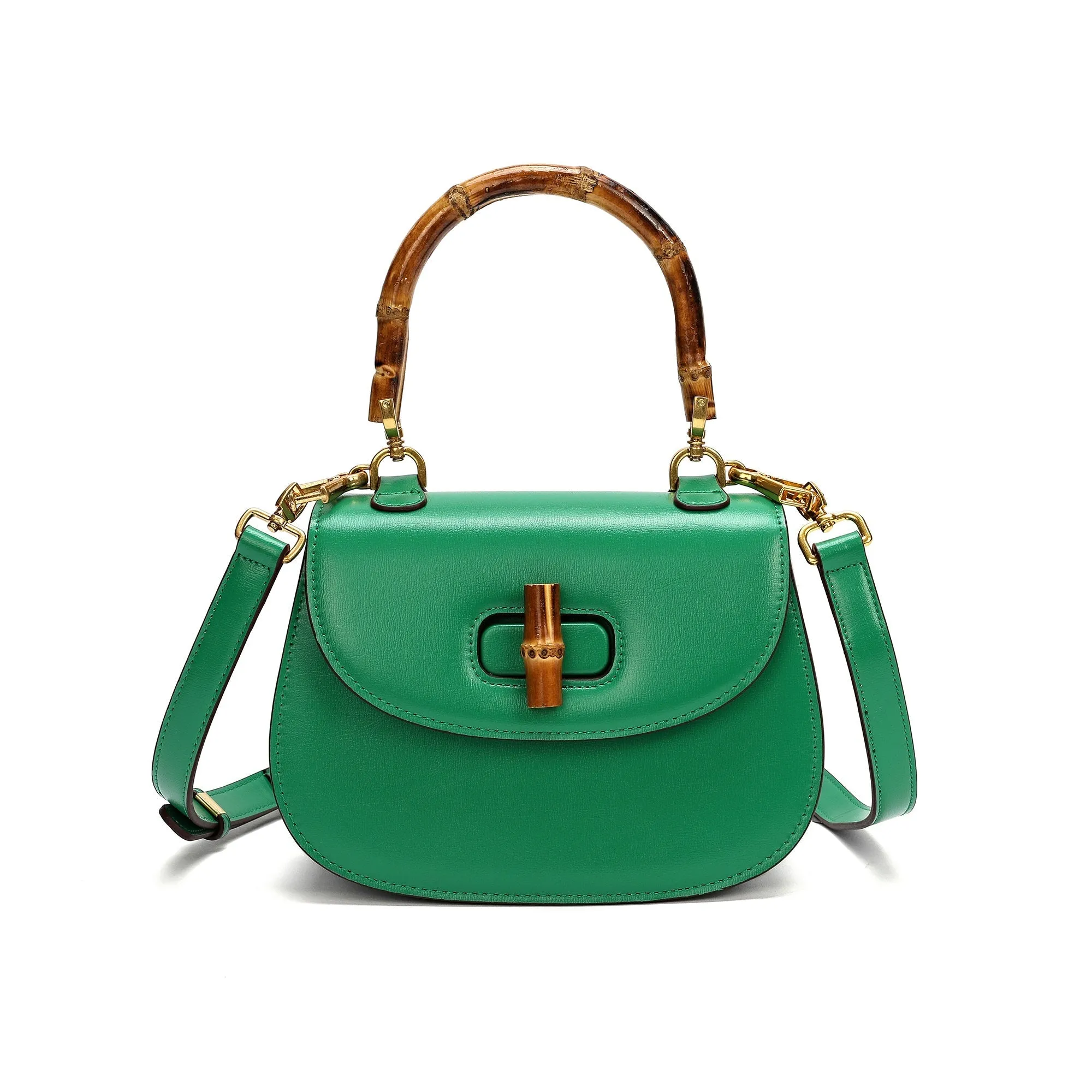 Smooth Leather Satchel/Shoulder Bag