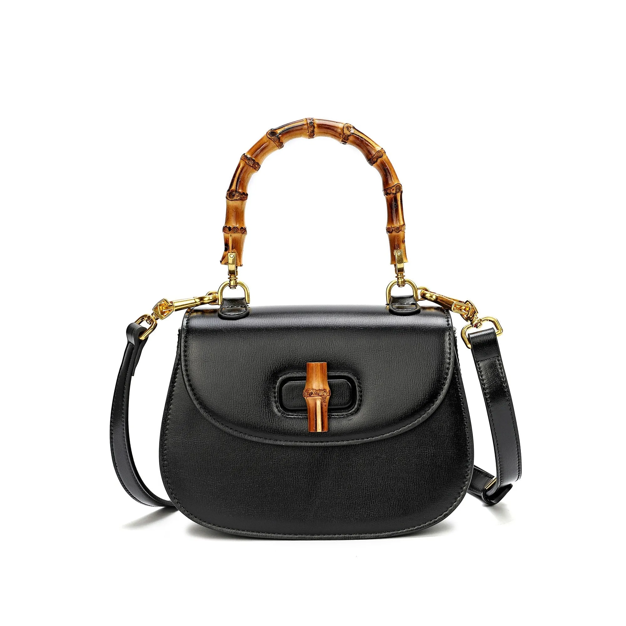 Smooth Leather Satchel/Shoulder Bag