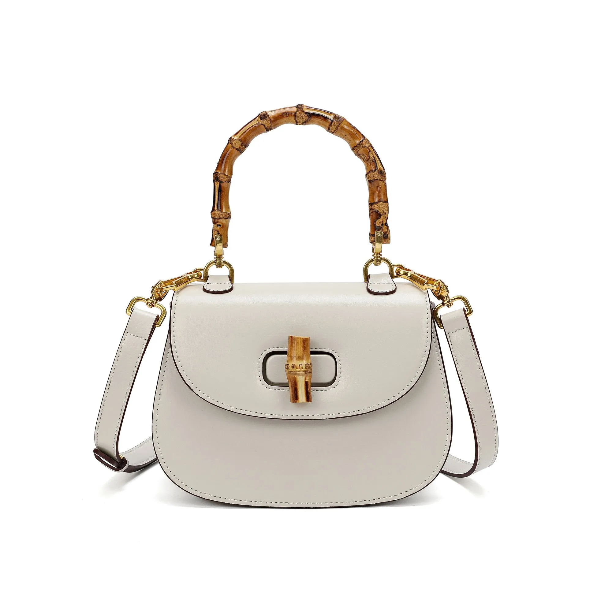 Smooth Leather Satchel/Shoulder Bag
