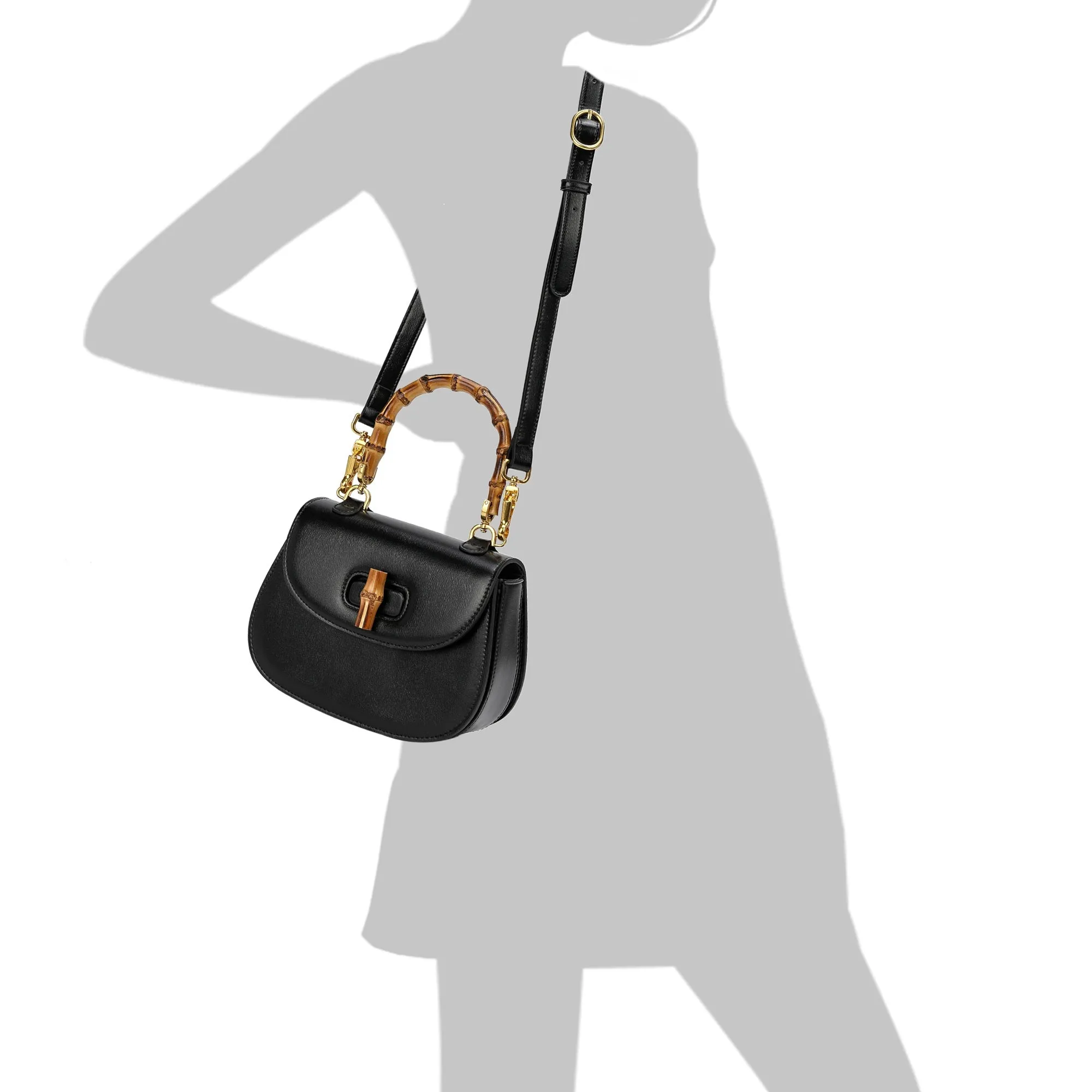 Smooth Leather Satchel/Shoulder Bag
