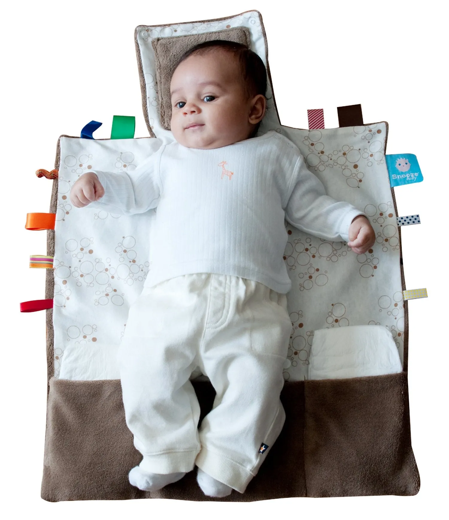 Snoozebaby Easy Changing Changing Pad - Camel Bubbles