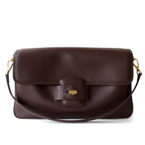 Soft Leather Flap Messenger Shoulder Bag