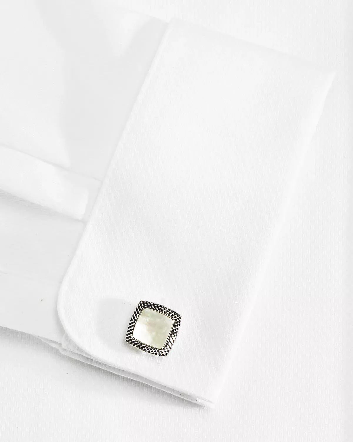 Soft Square Gemstone Inlay Cufflinks