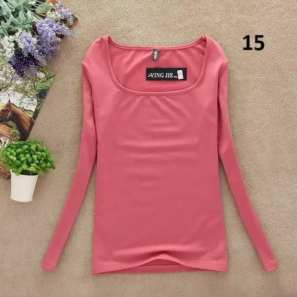 Solid Square Collar Shirt