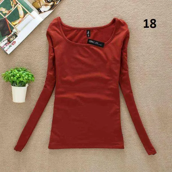 Solid Square Collar Shirt