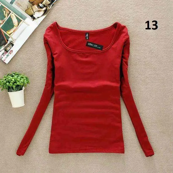 Solid Square Collar Shirt