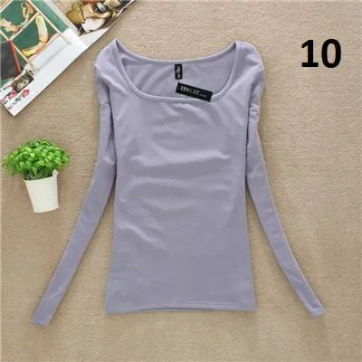 Solid Square Collar Shirt