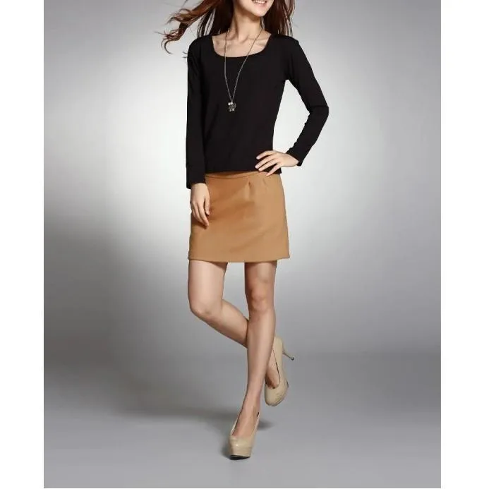 Solid Square Collar Shirt