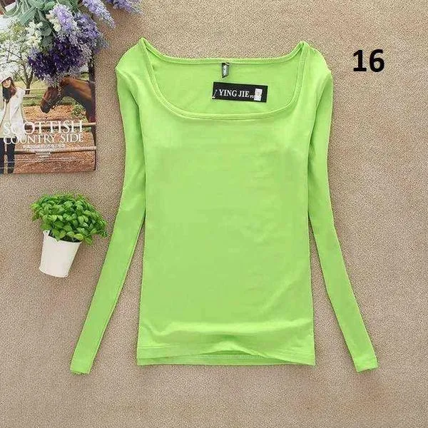 Solid Square Collar Shirt