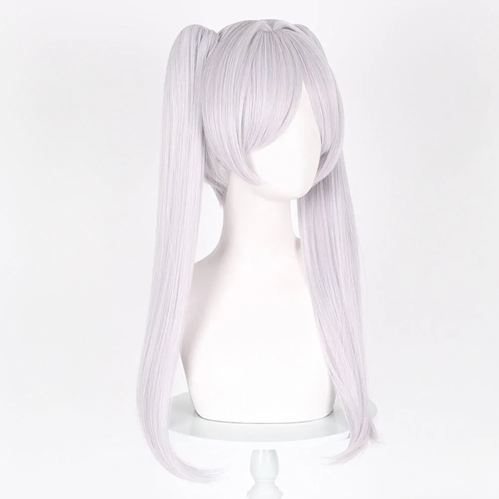 Sousou No Frieren Frieren Anime Character Cosplay White Wig   Ear Heat Resistant Synthetic Hair Cosplay Costume Props