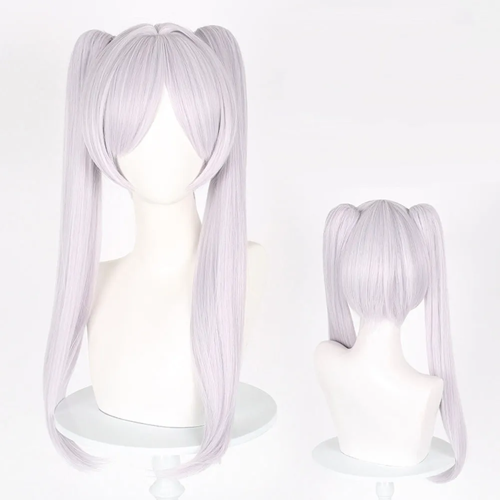 Sousou No Frieren Frieren Anime Character Cosplay White Wig   Ear Heat Resistant Synthetic Hair Cosplay Costume Props