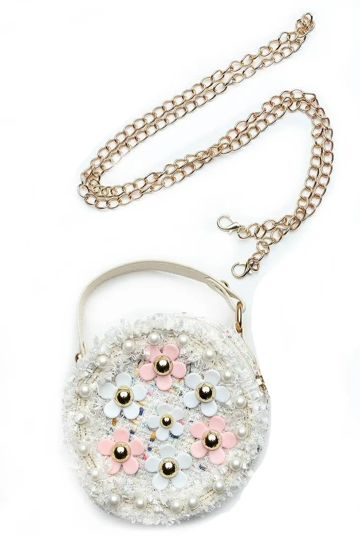 Sparkle Sisters Flower Girl Purse - Ivory