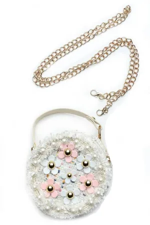 Sparkle Sisters Flower Girl Purse - Ivory