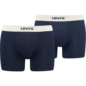 Súprava 2 kusov boxeriek Levi's® Tonal Logo Aop Boxer Brief Org Co 2P Tmavomodré