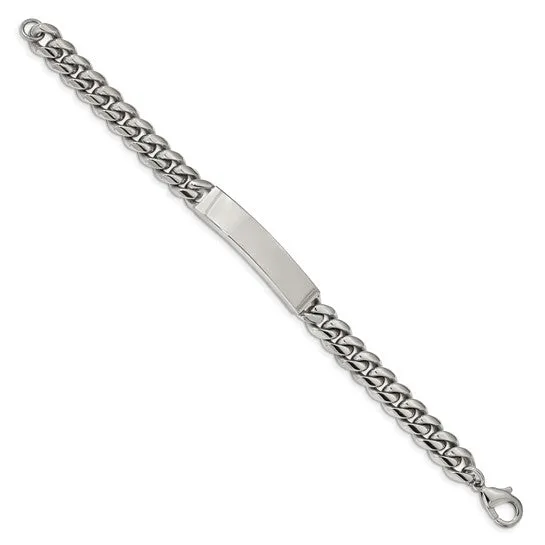 Stainless Steel Polished Curb Chain 8.25 inch ID Bracelet