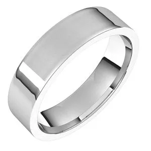Sterling Silver 5 mm Flat Comfort Fit Light Band Size 10