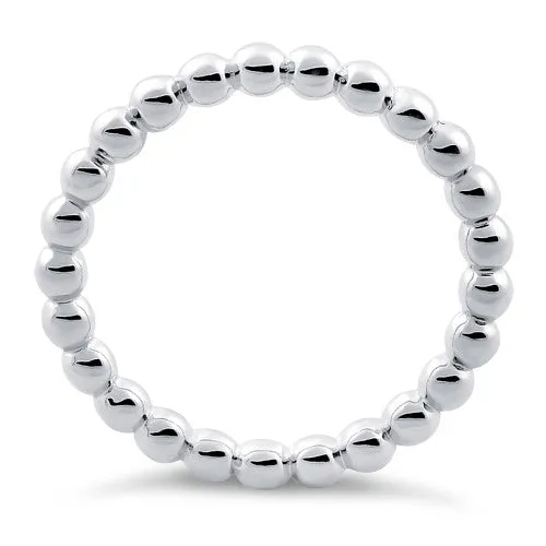 Sterling Silver Stackable Bead Ring