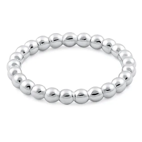 Sterling Silver Stackable Bead Ring