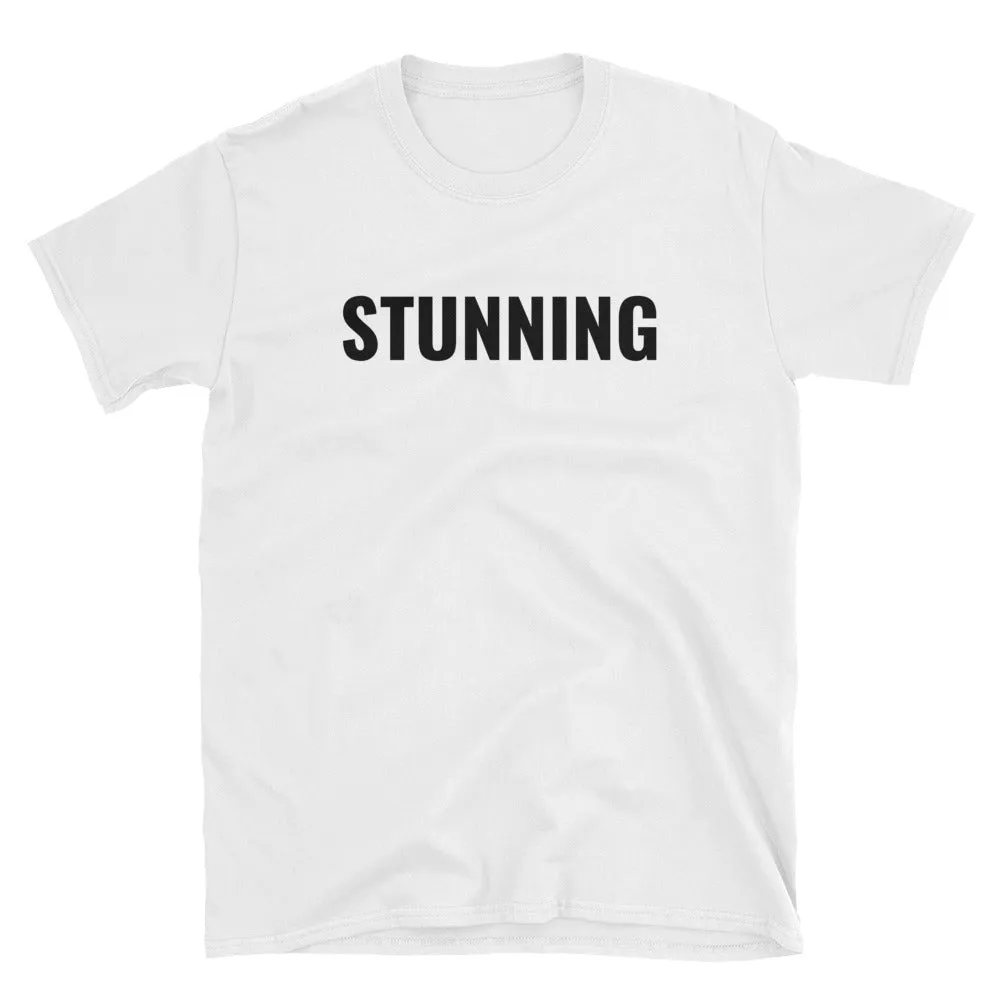 Stunning T Shirt White One Word Stunning Short-Sleeve T-Shirt for Women