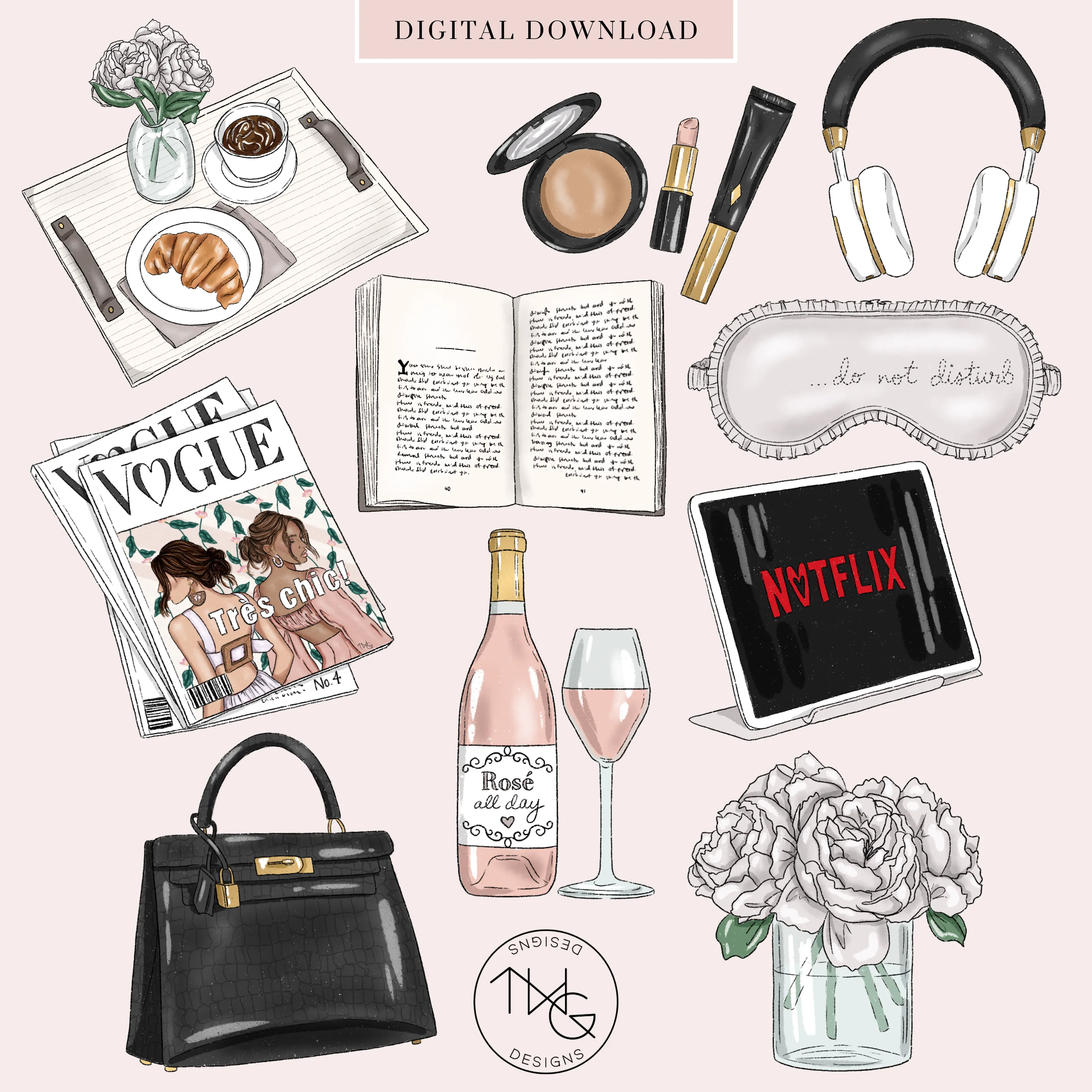 Sunday Chill Clipart Collection