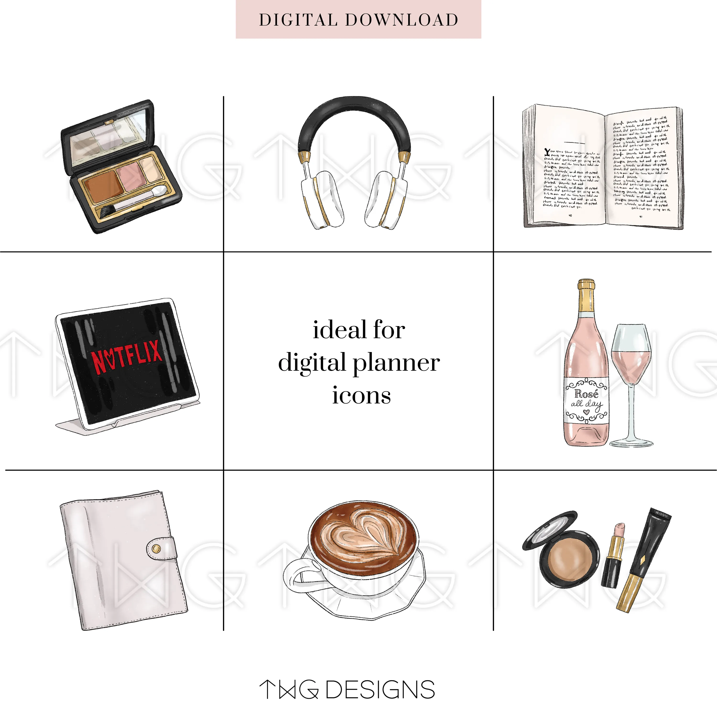 Sunday Chill Clipart Collection
