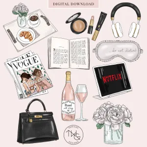 Sunday Chill Clipart Collection