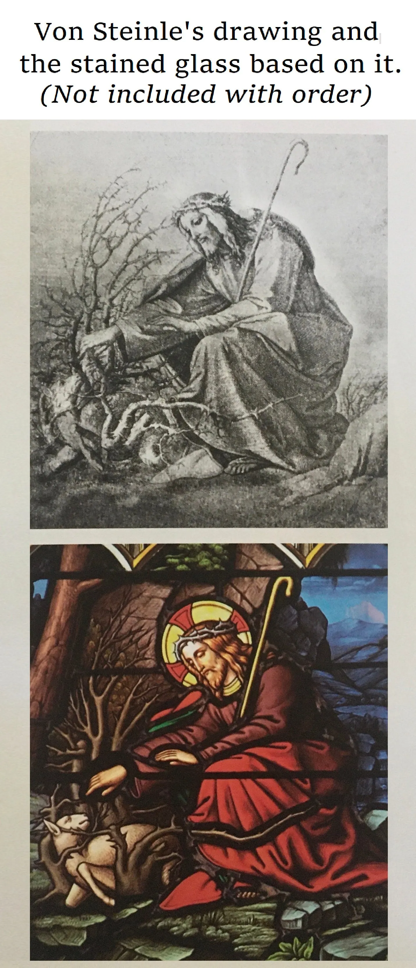 Surrender Prayer – Jesus Helping a Lamb – Restored Vintage Holy Card – pack of 10/100/1000