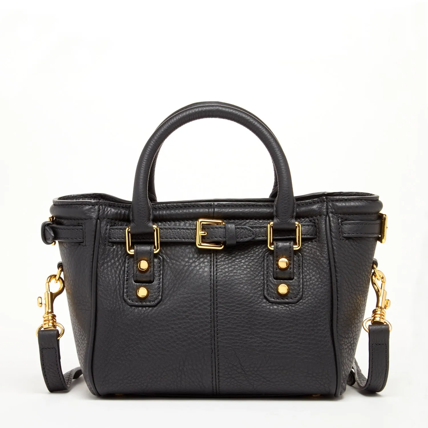 SUSU The Emma Leather Satchel Bag Black