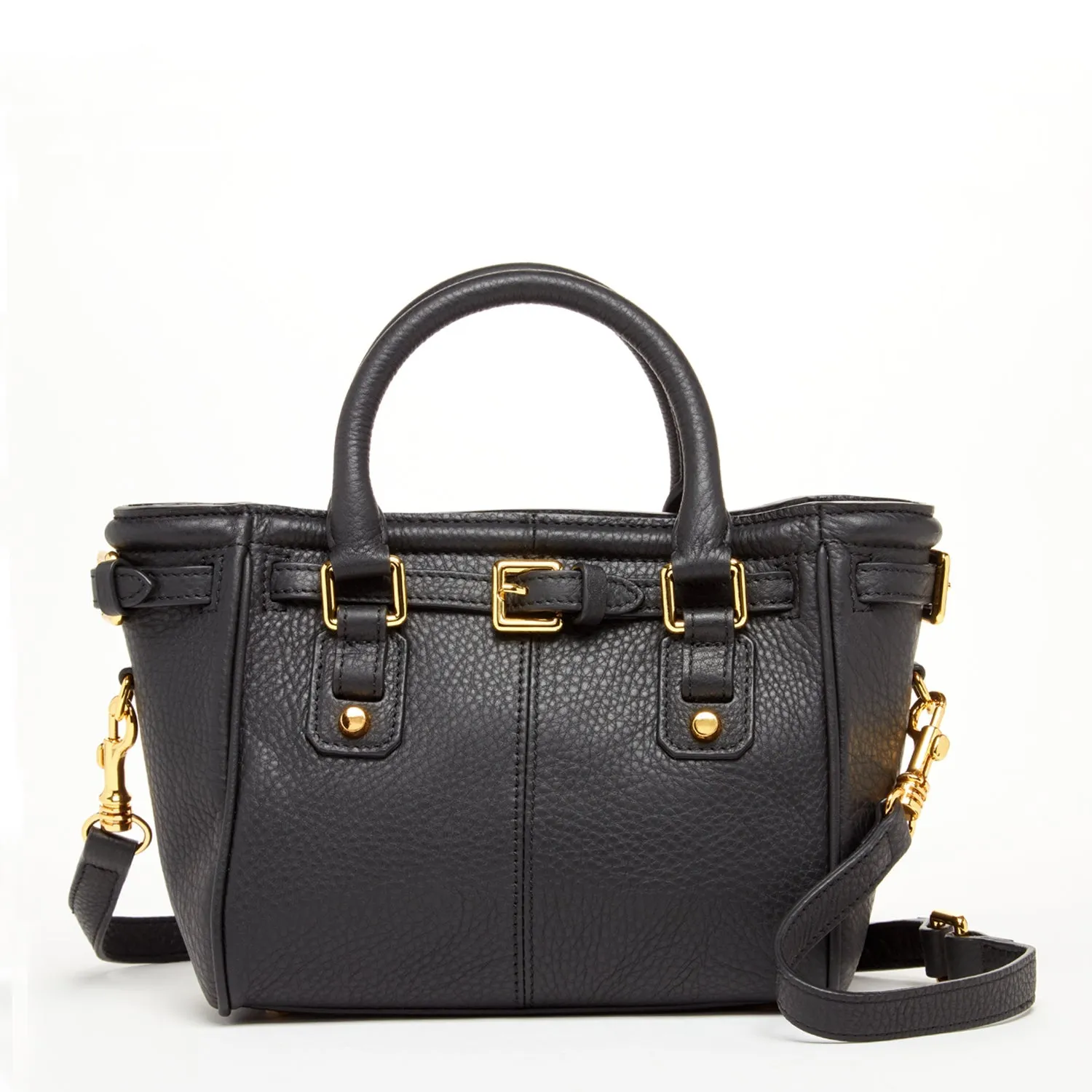 SUSU The Emma Leather Satchel Bag Black