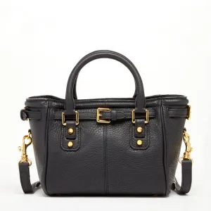 SUSU The Emma Leather Satchel Bag Black