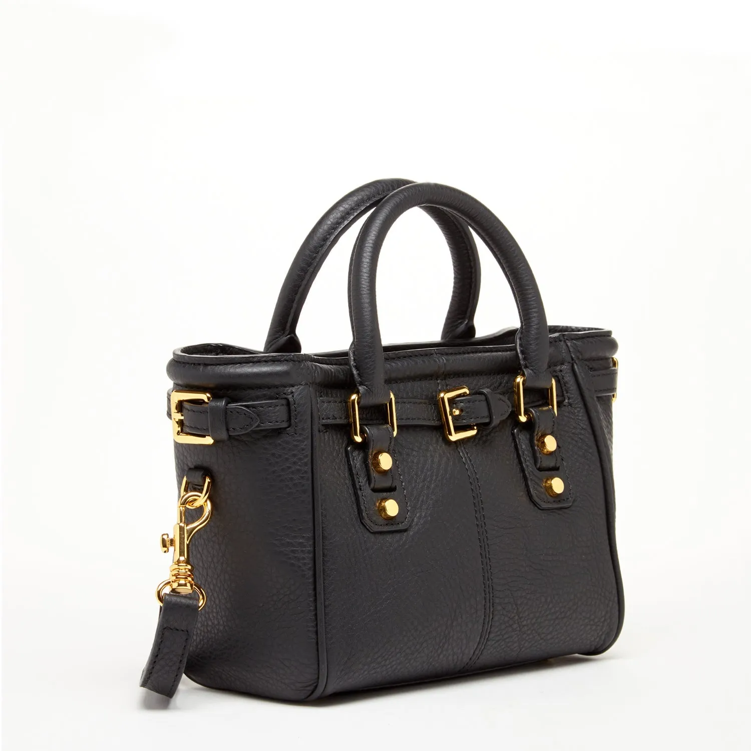 SUSU The Emma Leather Satchel Bag Black