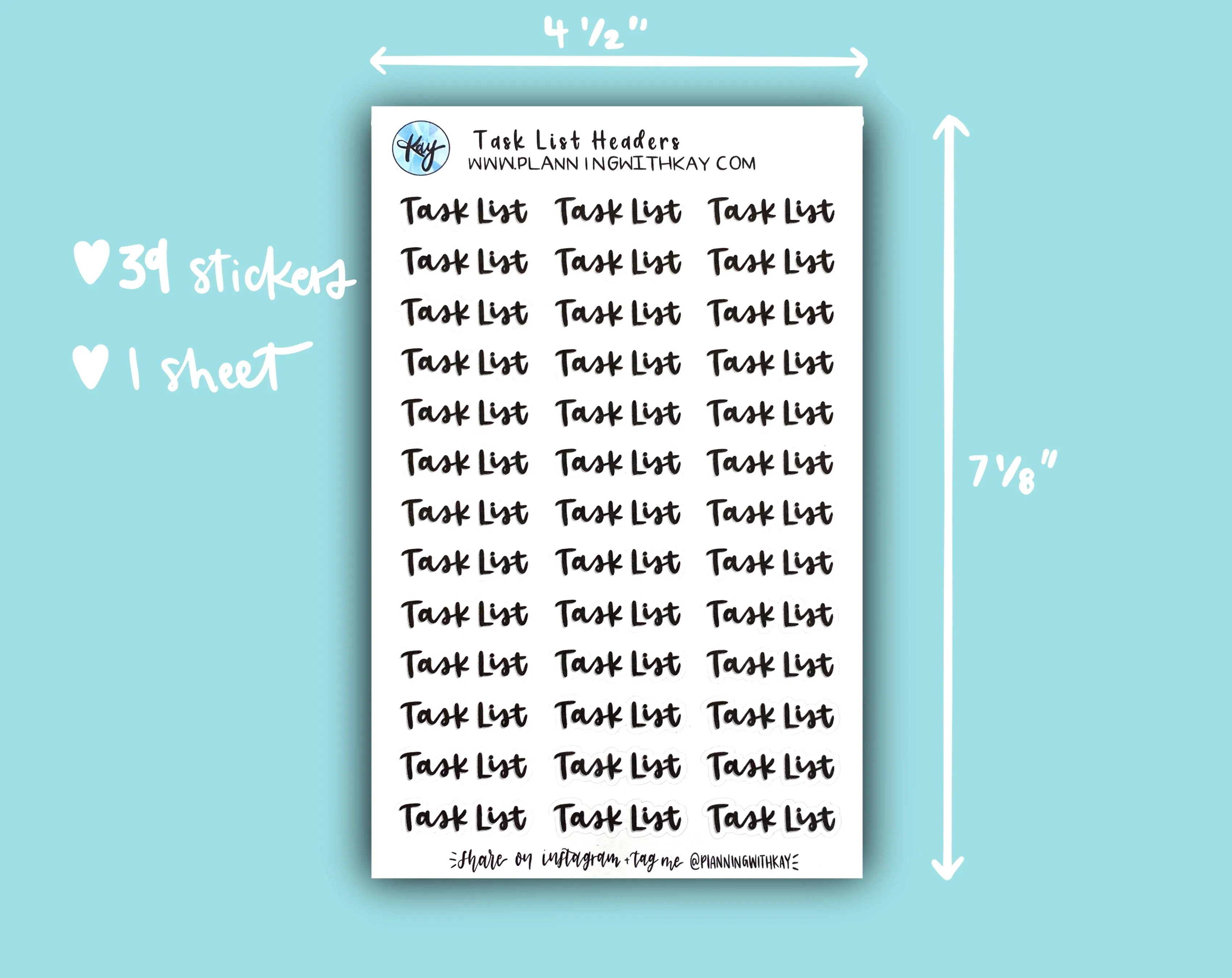 Task List Headers