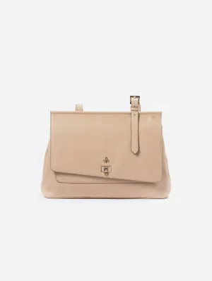 Tecla Corn Leather Vegan Handbag | Beige