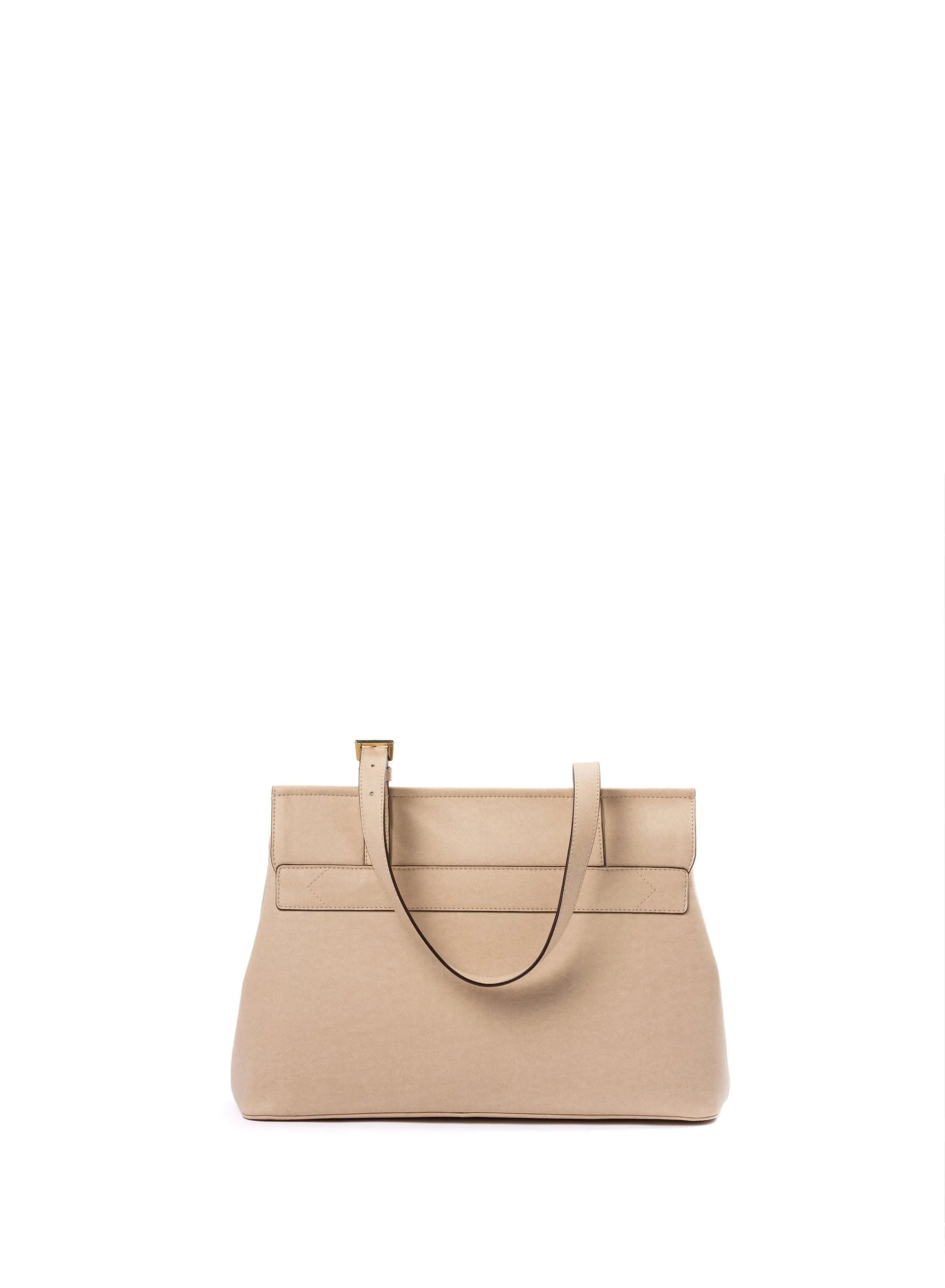 Tecla Corn Leather Vegan Handbag | Beige