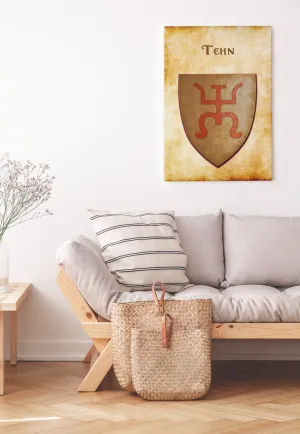 Tehn Heraldry of Greyhawk Anna Meyer Cartography Canvas Art Print