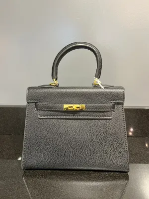 Textured Vegan Leather Birkin Handbag