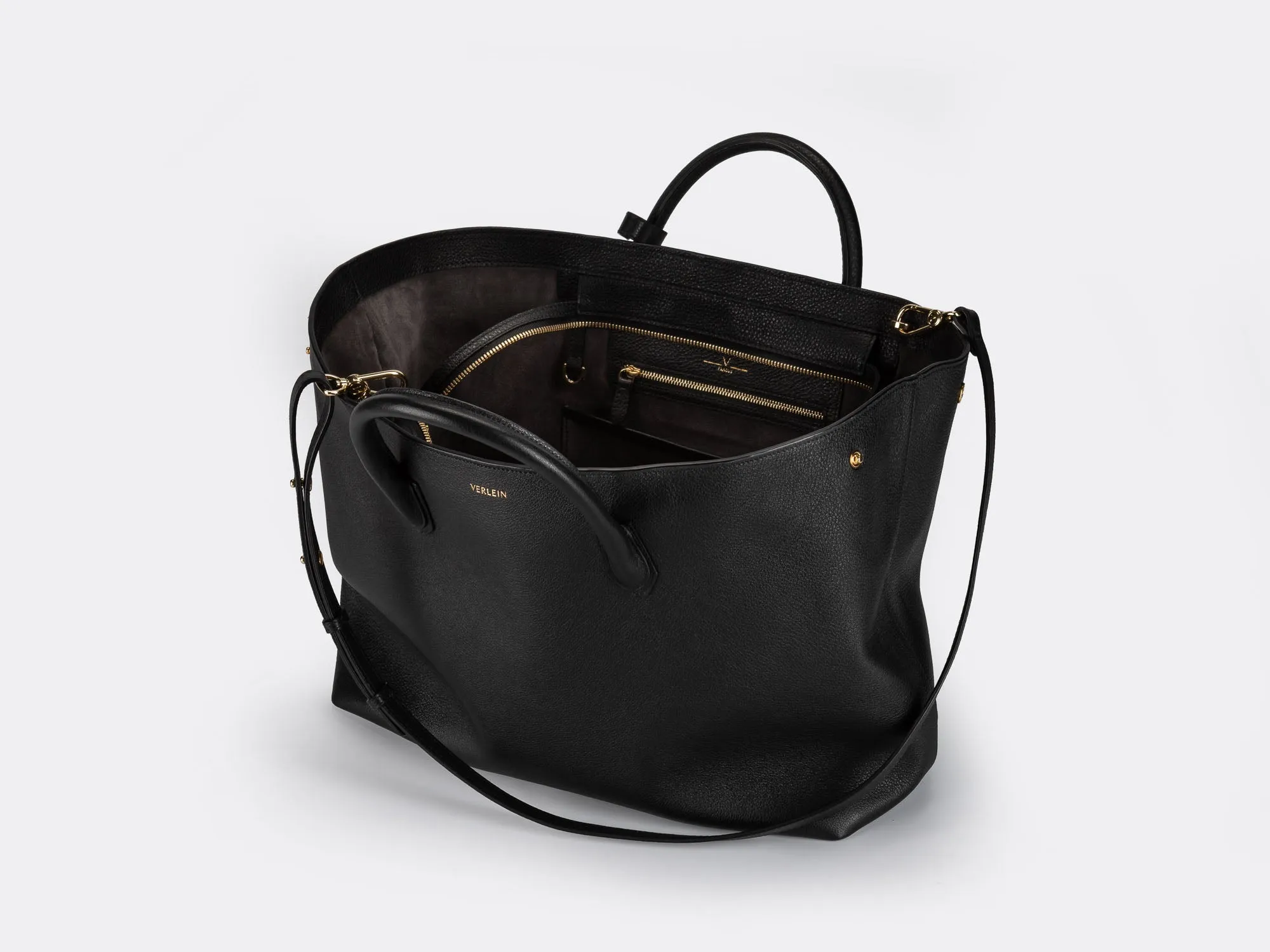Thalia Handbag, Soft Black / Ash