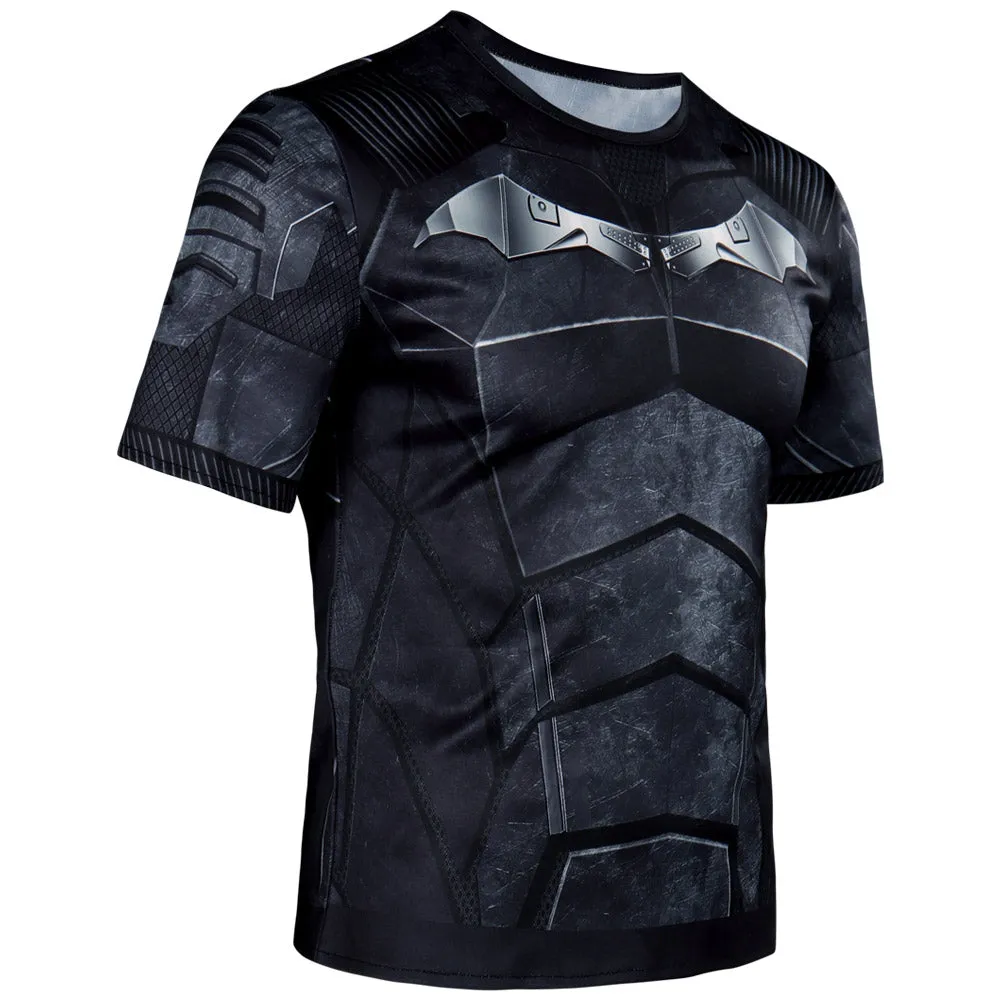 The Batman2022 Bruce Wayne Cosplay T-shirt Adult Summer Casual Short Sleeve Shirt Halloween Carnival Suit