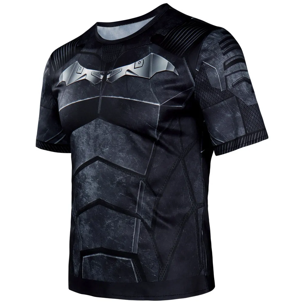 The Batman2022 Bruce Wayne Cosplay T-shirt Adult Summer Casual Short Sleeve Shirt Halloween Carnival Suit