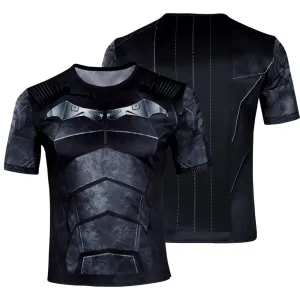 The Batman2022 Bruce Wayne Cosplay T-shirt Adult Summer Casual Short Sleeve Shirt Halloween Carnival Suit
