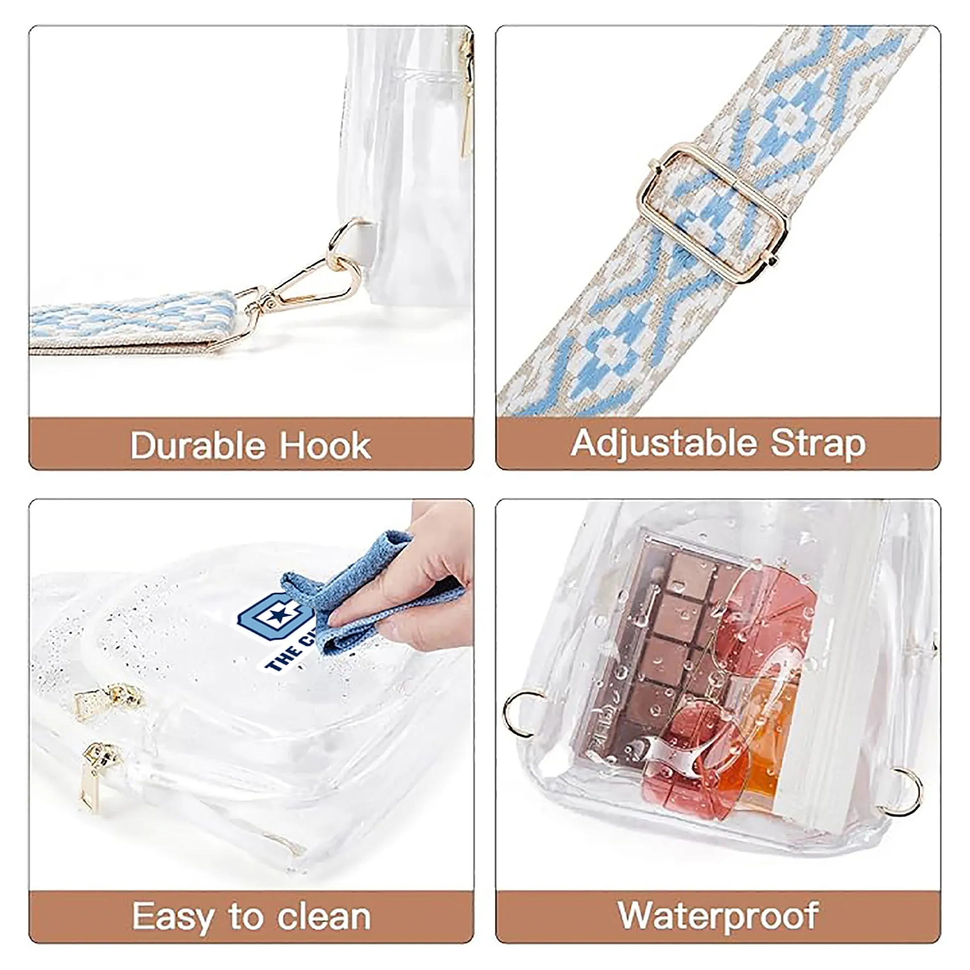 The Citadel, C Star, Clear Fanny Pack, Clear Sling Bag Crossbody Bag