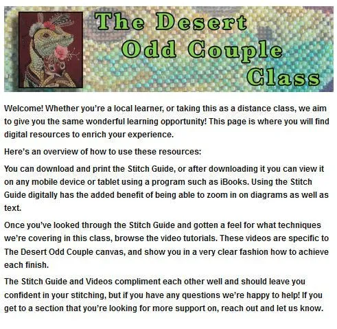 The Desert Odd Couple Class